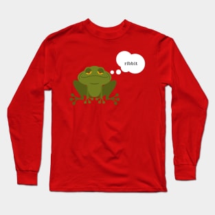 Cartoon Frog Ribbit Long Sleeve T-Shirt